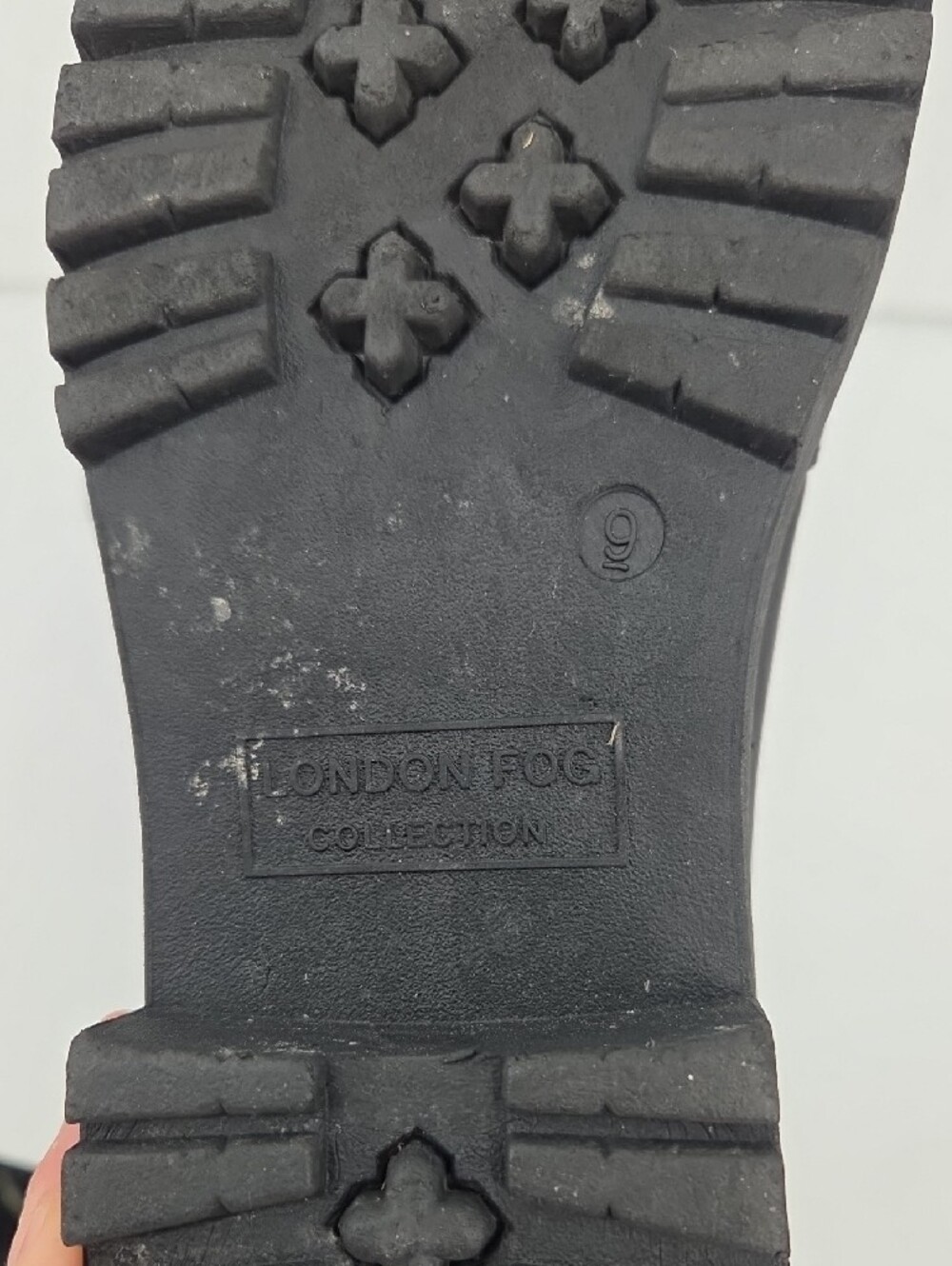 London Fog Matte Black Lace-Up Moto Combat Boots - Picture 7 of 7